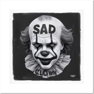 Very sad clown Posters and Art